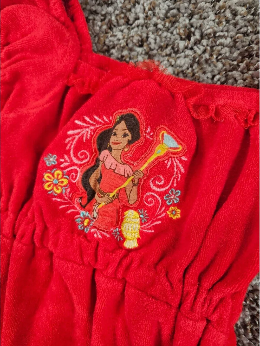 Disney Store Elena of Avalor terry cloth bathing suit cover-up Toddler Girls 3T